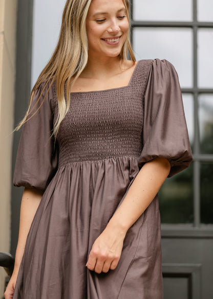 Kayleen Smocked Bodice Maxi Dress