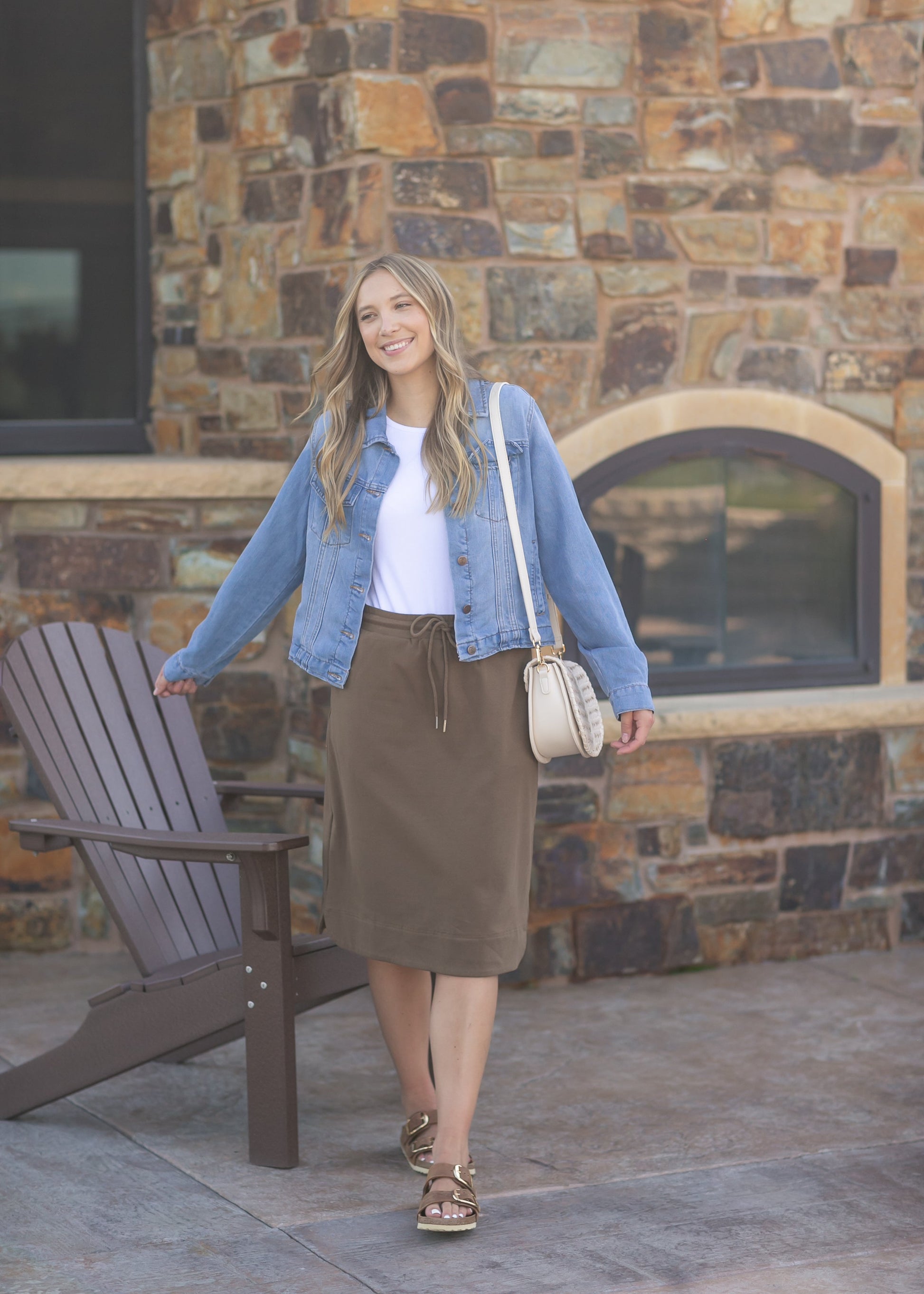 Kelly Drawstring Midi Skirt