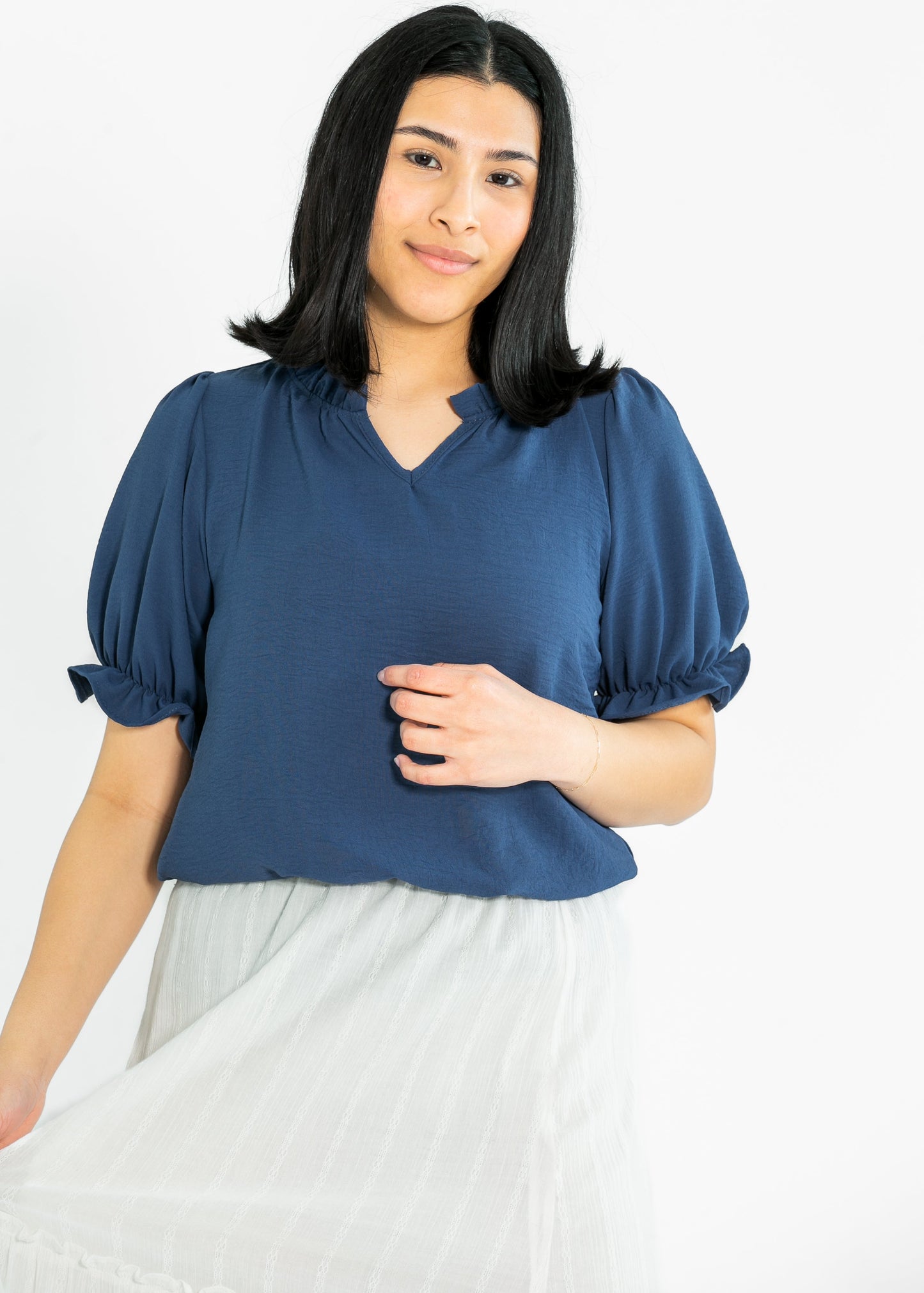 Laurel V-neck Short Sleeve Top - FINAL SALE