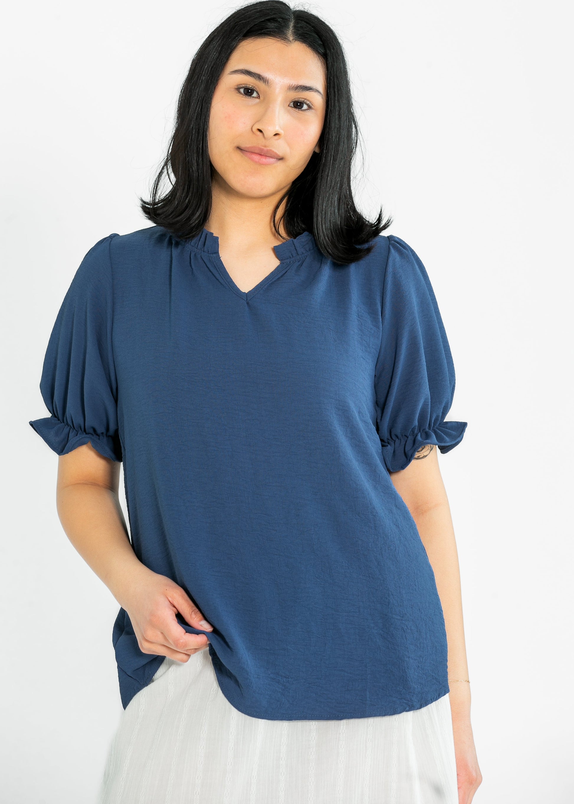 Laurel V-neck Short Sleeve Top - FINAL SALE