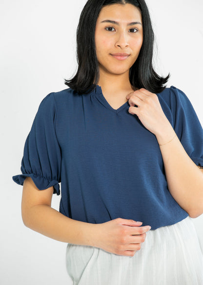 Laurel V-neck Short Sleeve Top - FINAL SALE
