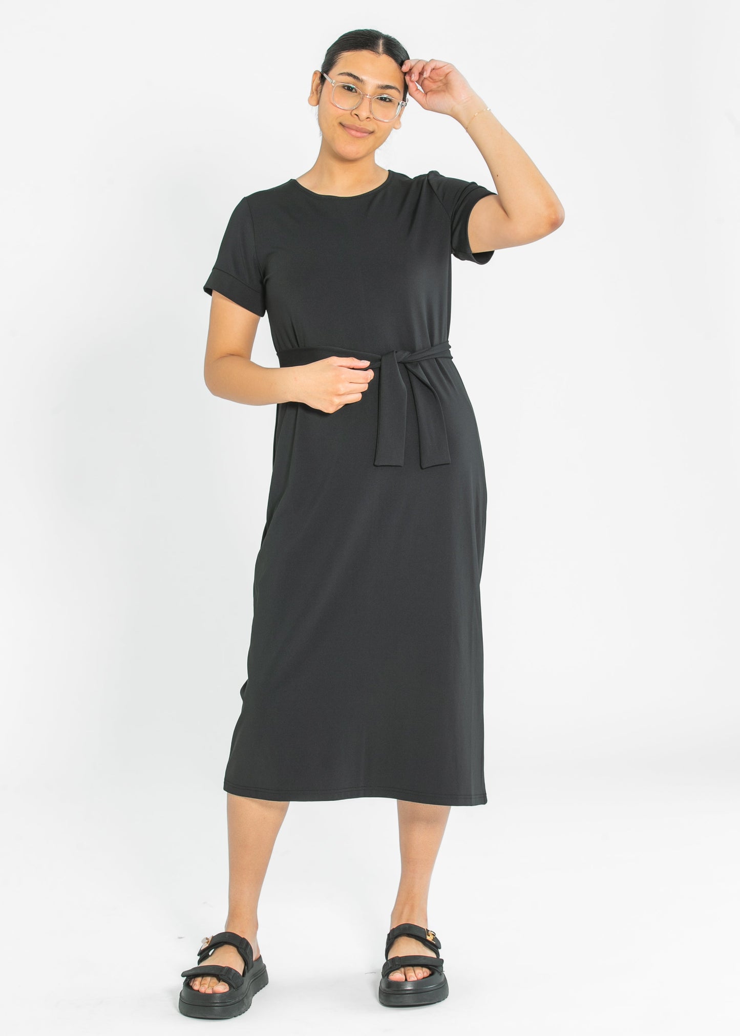 Lennox Classic Midi Dress - 46" Black