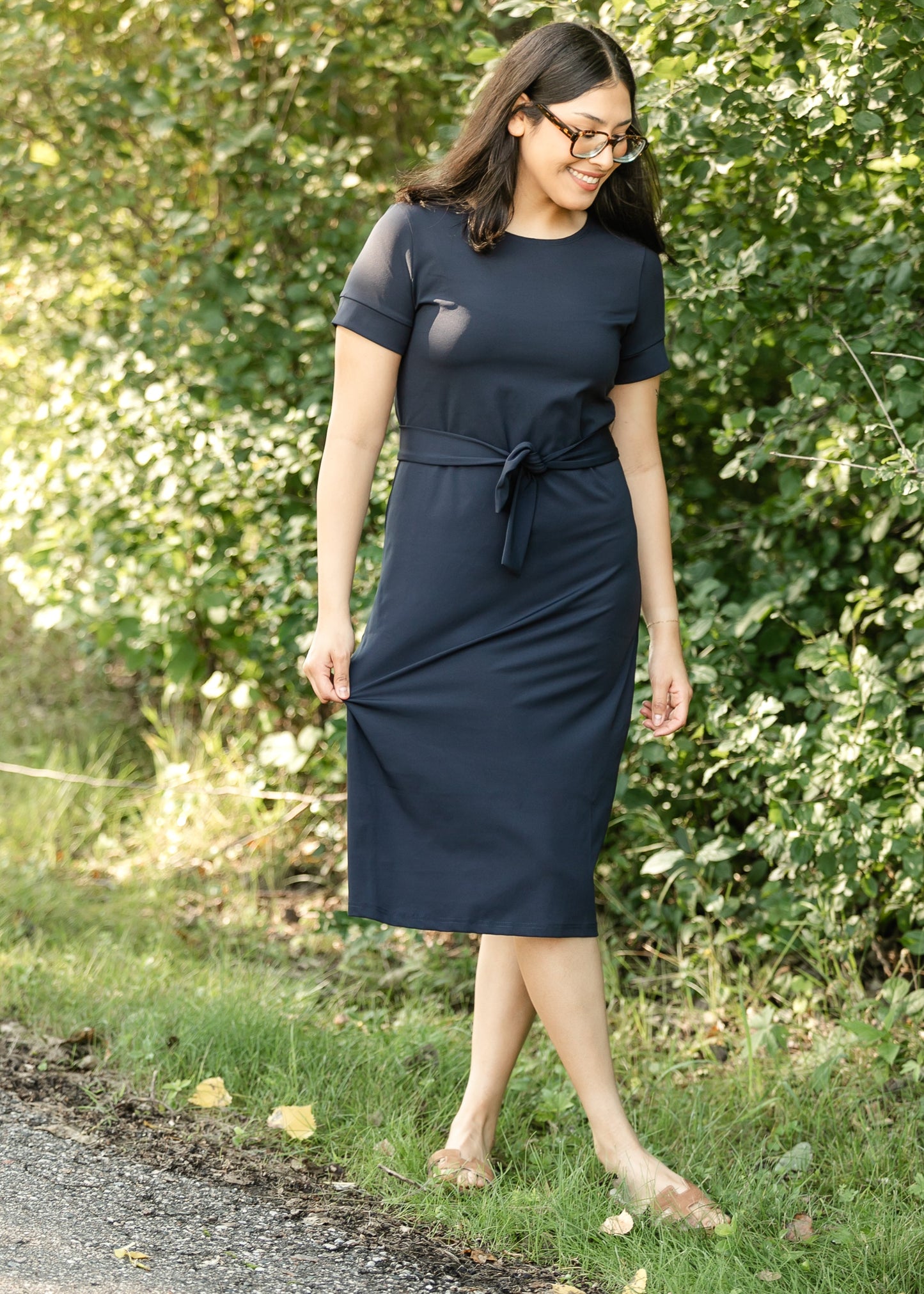 Lennox Classic Midi Dress Navy