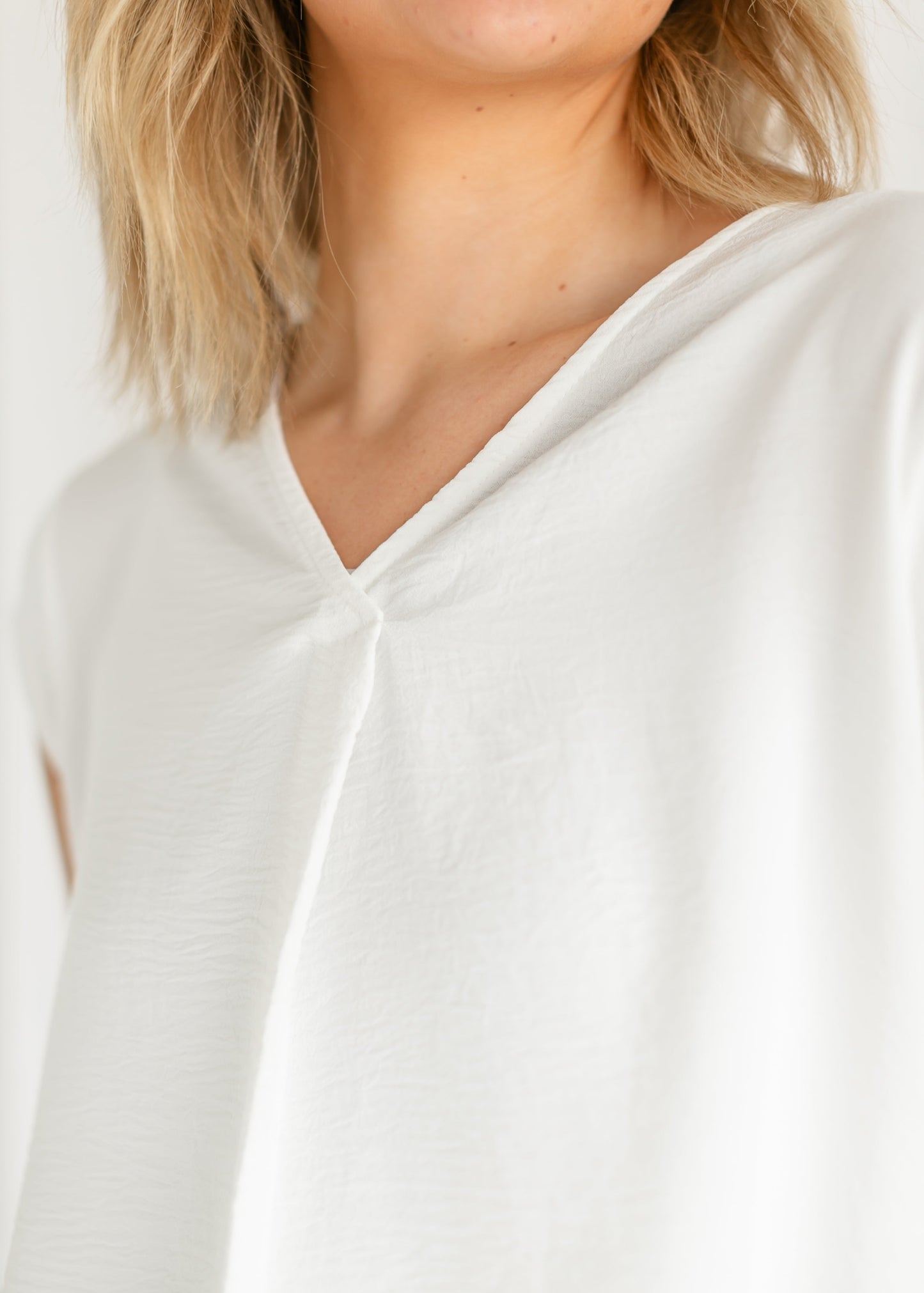 Madison V-neck Short Sleeve Flowy Top - FINAL SALE