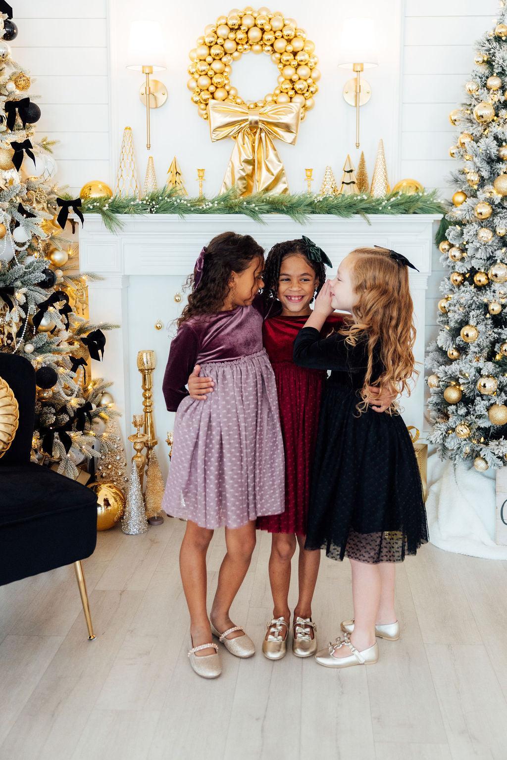 Cranberry Velvet Tutu Dress