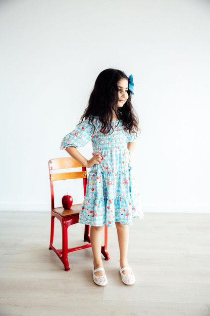 Honor Roll Smocked Ruffle Dress