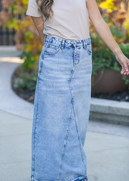 Mina Denim Maxi Skirt