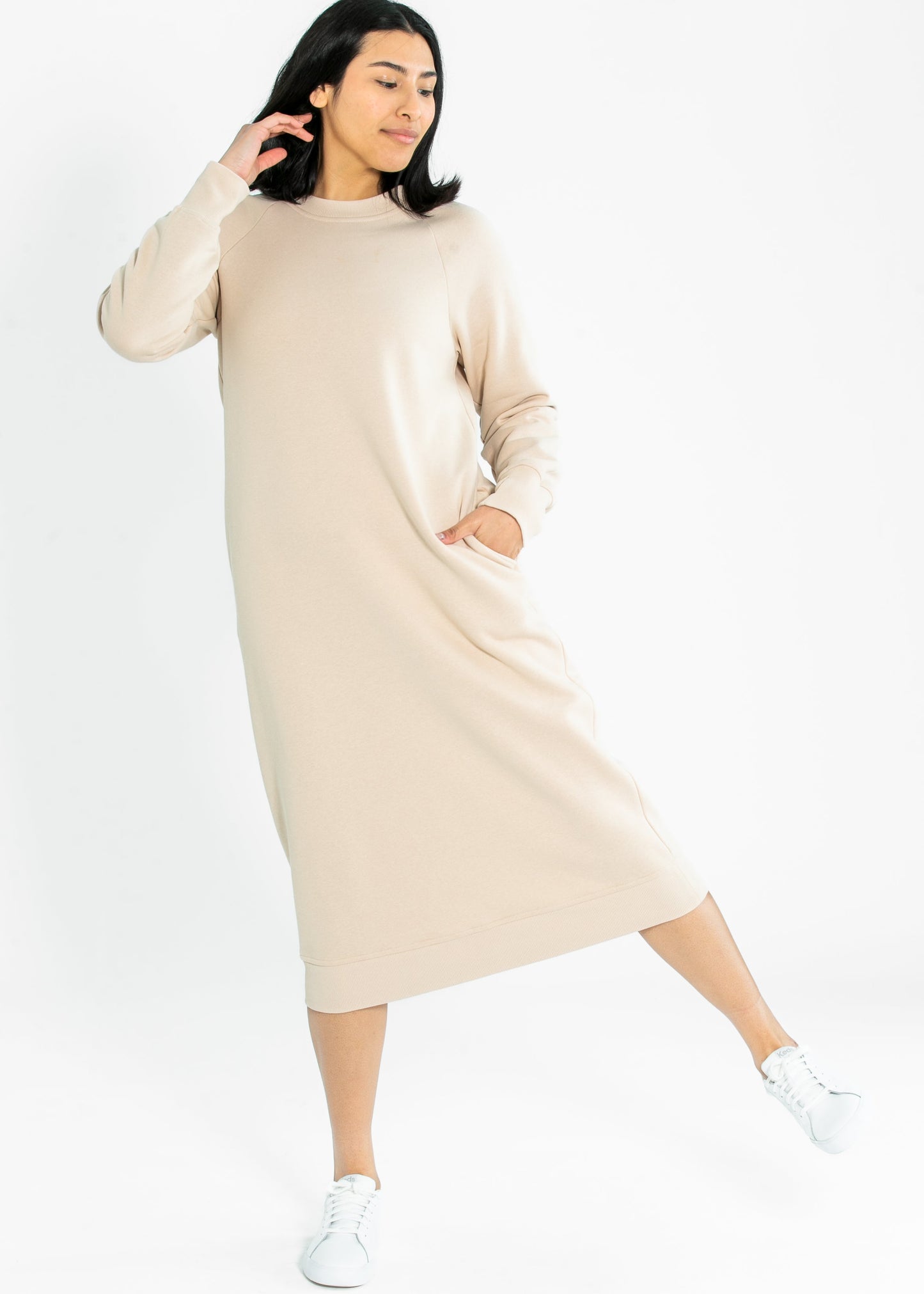 Nova Crewneck Sweatshirt Dress 46"
