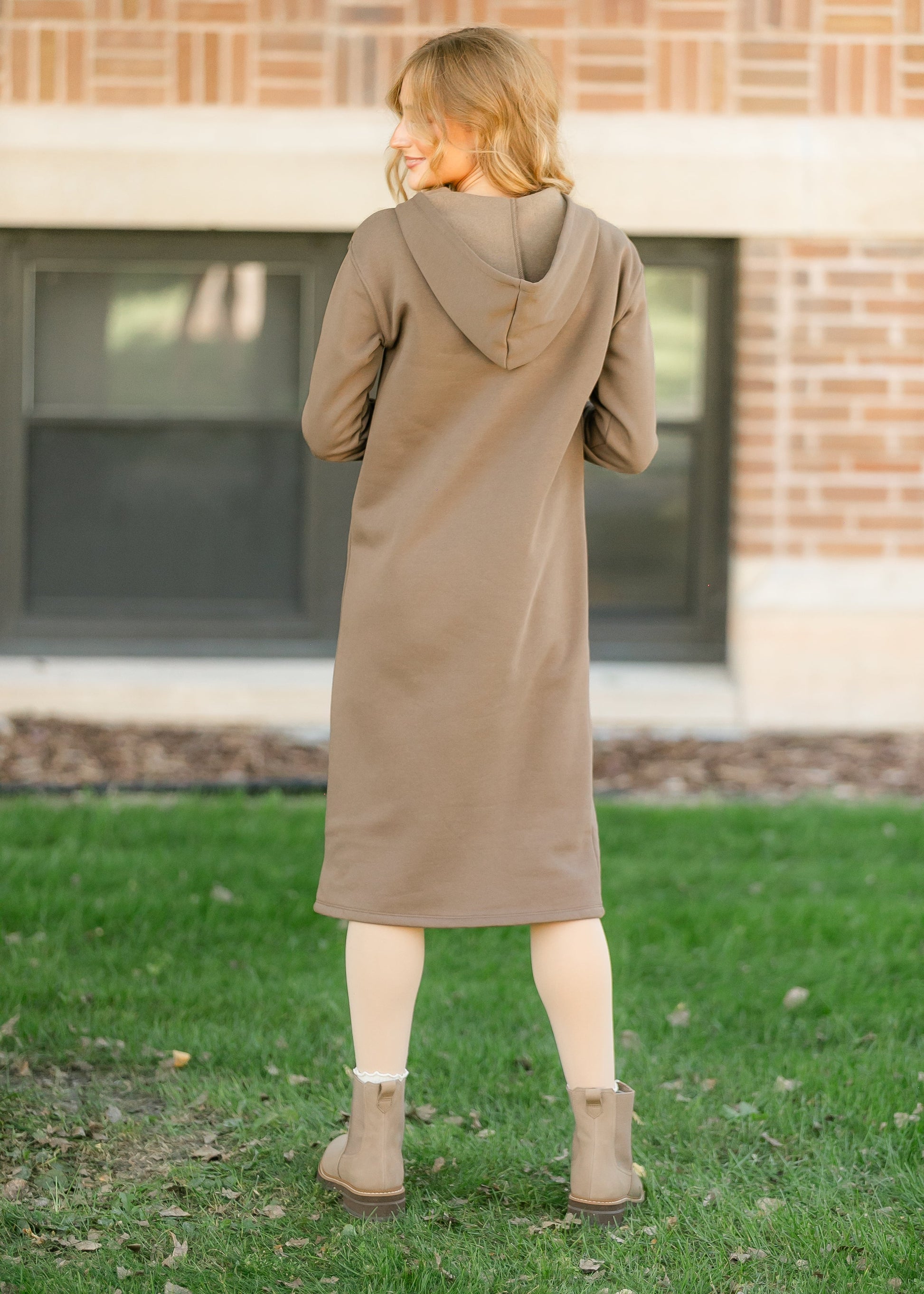 Olympia Zipper Sweatshirt Dress