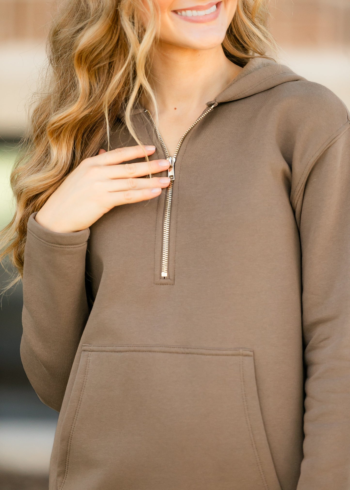 Olympia Zipper Sweatshirt Dress