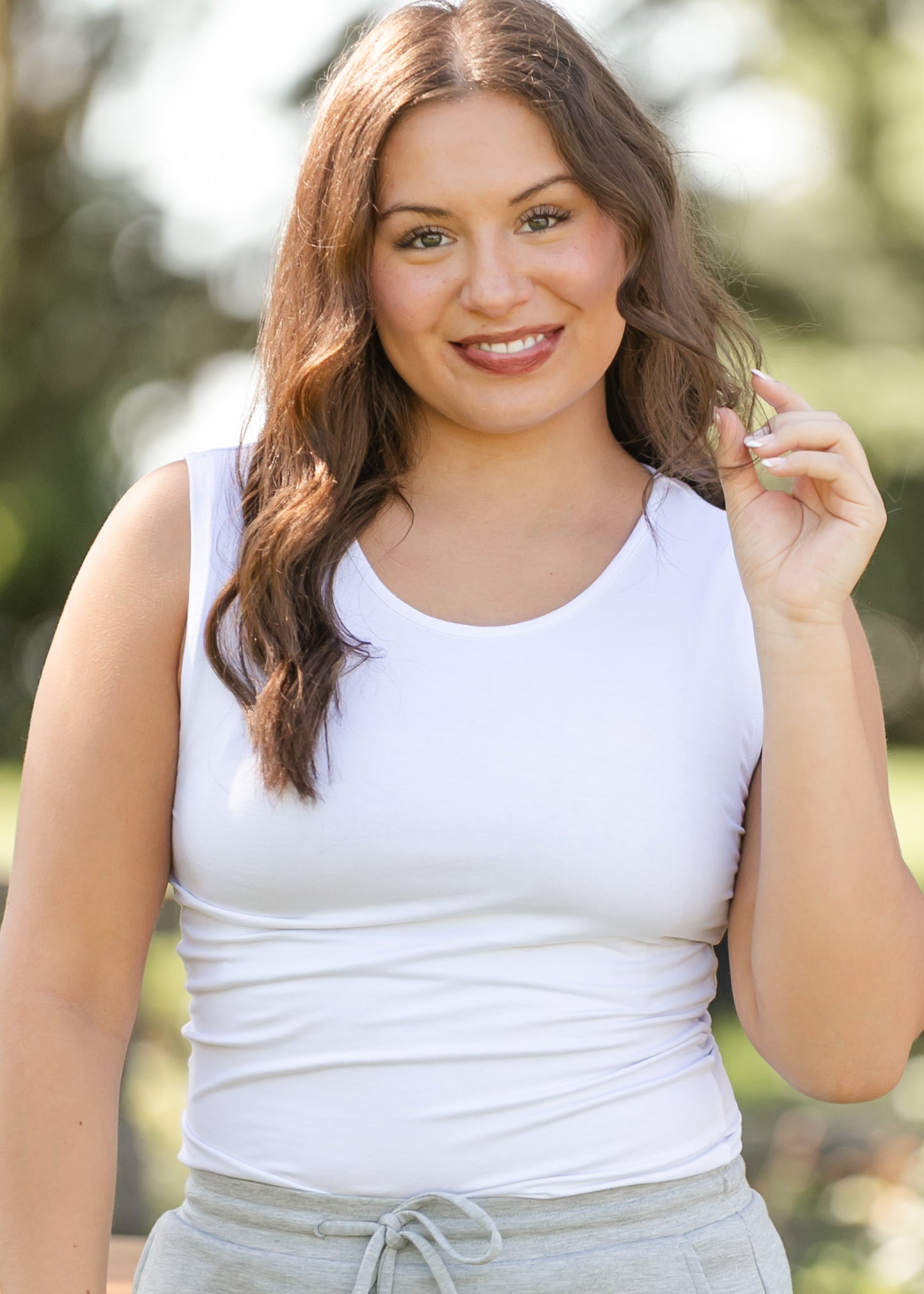 Premium Basic Layering Tank Top White