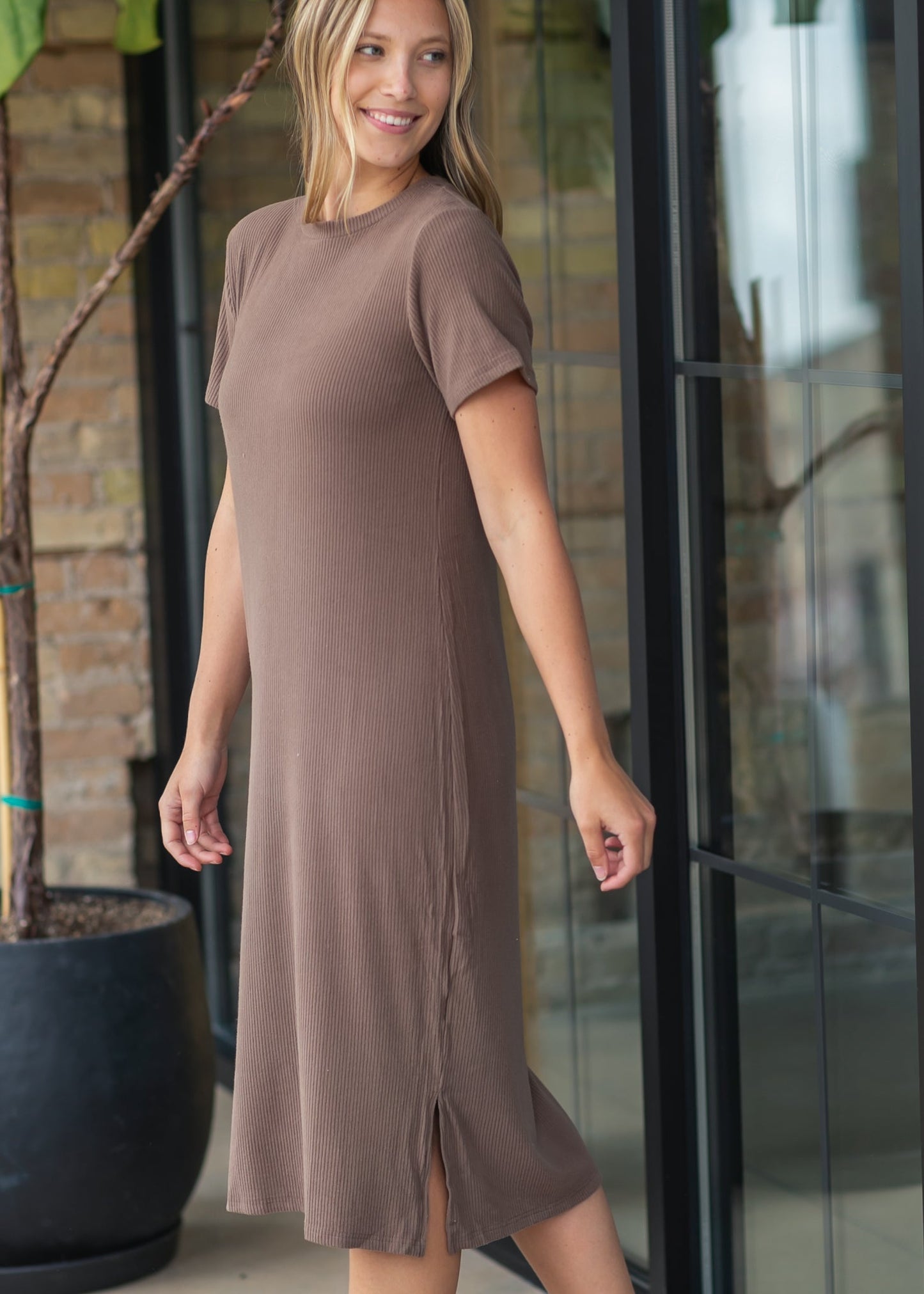 Baylor Ribbed T-Shirt Dress