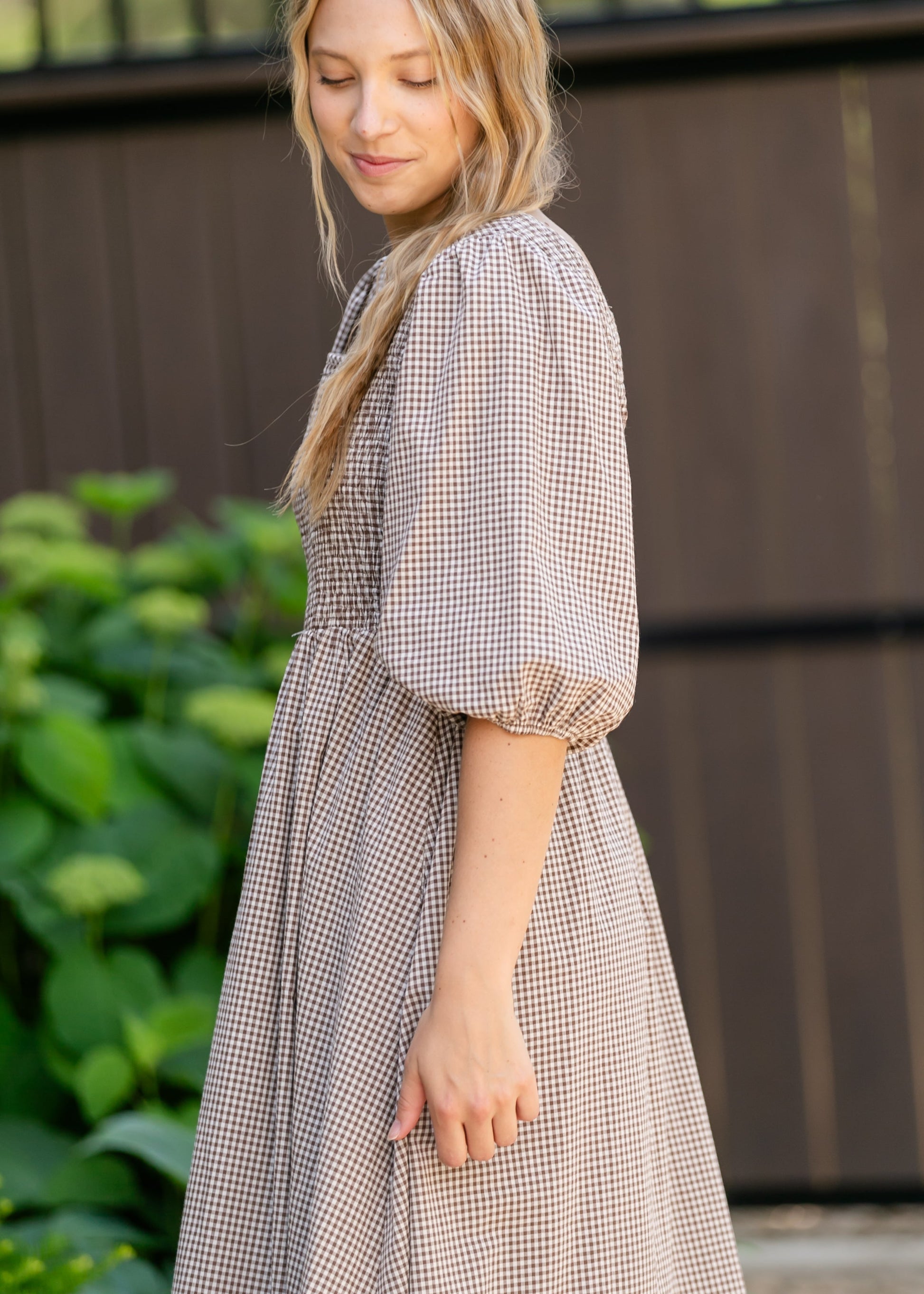 Kayleen Gingham Maxi Dress