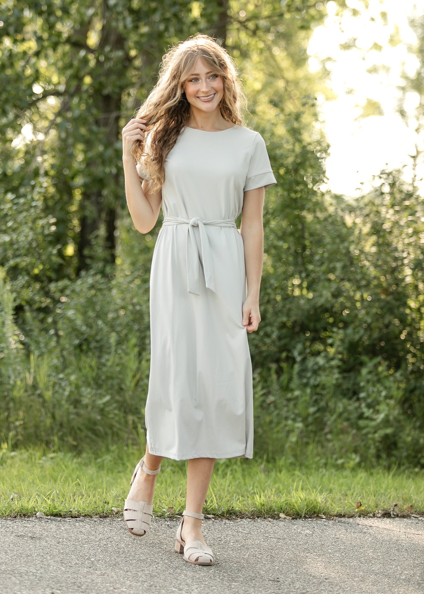 Lennox Classic Midi Dress - 46" Sand
