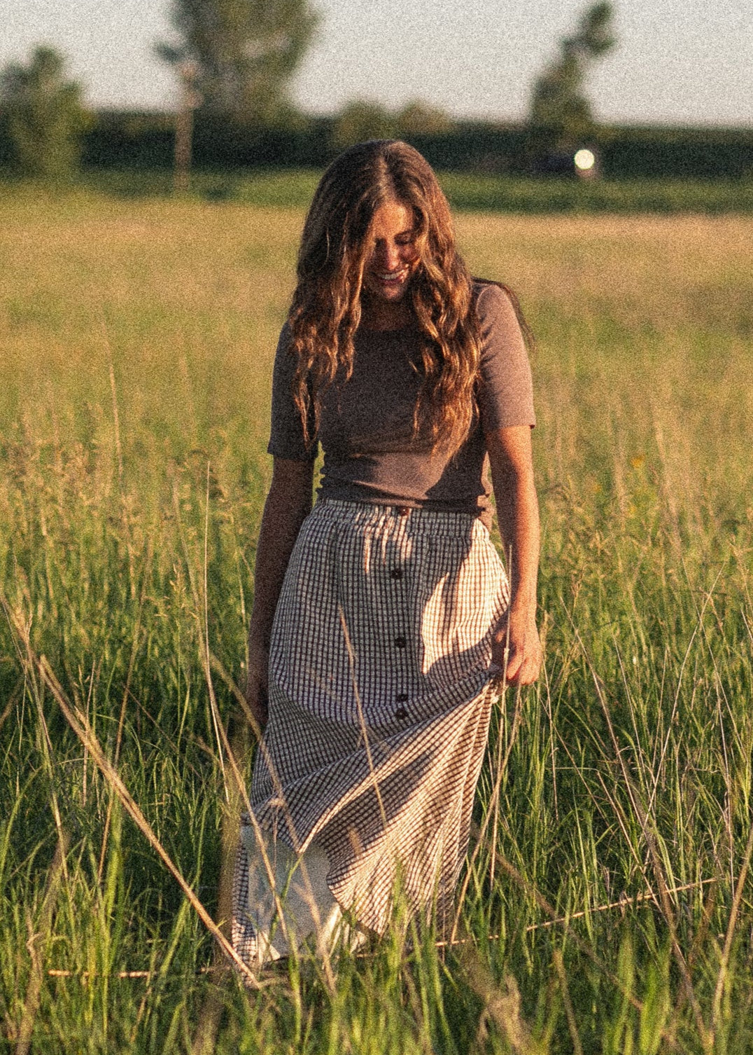 McKenna Gingham Maxi Skirt