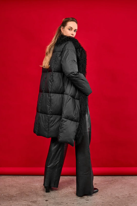 Genuine Lama Fur Premium Down Coat