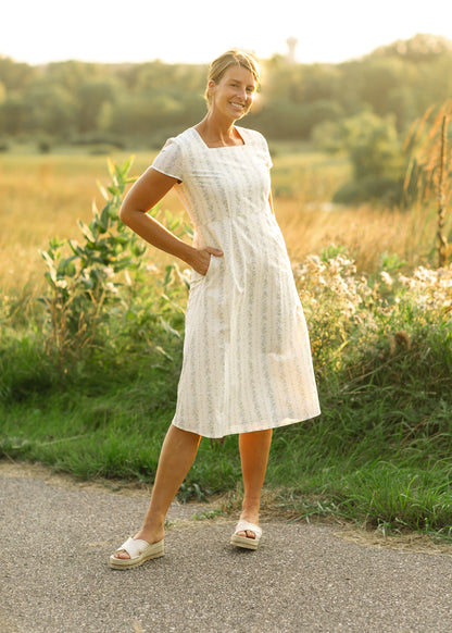 Reece Short Sleeve Straight Fit Midi Dress - FINAL SALE