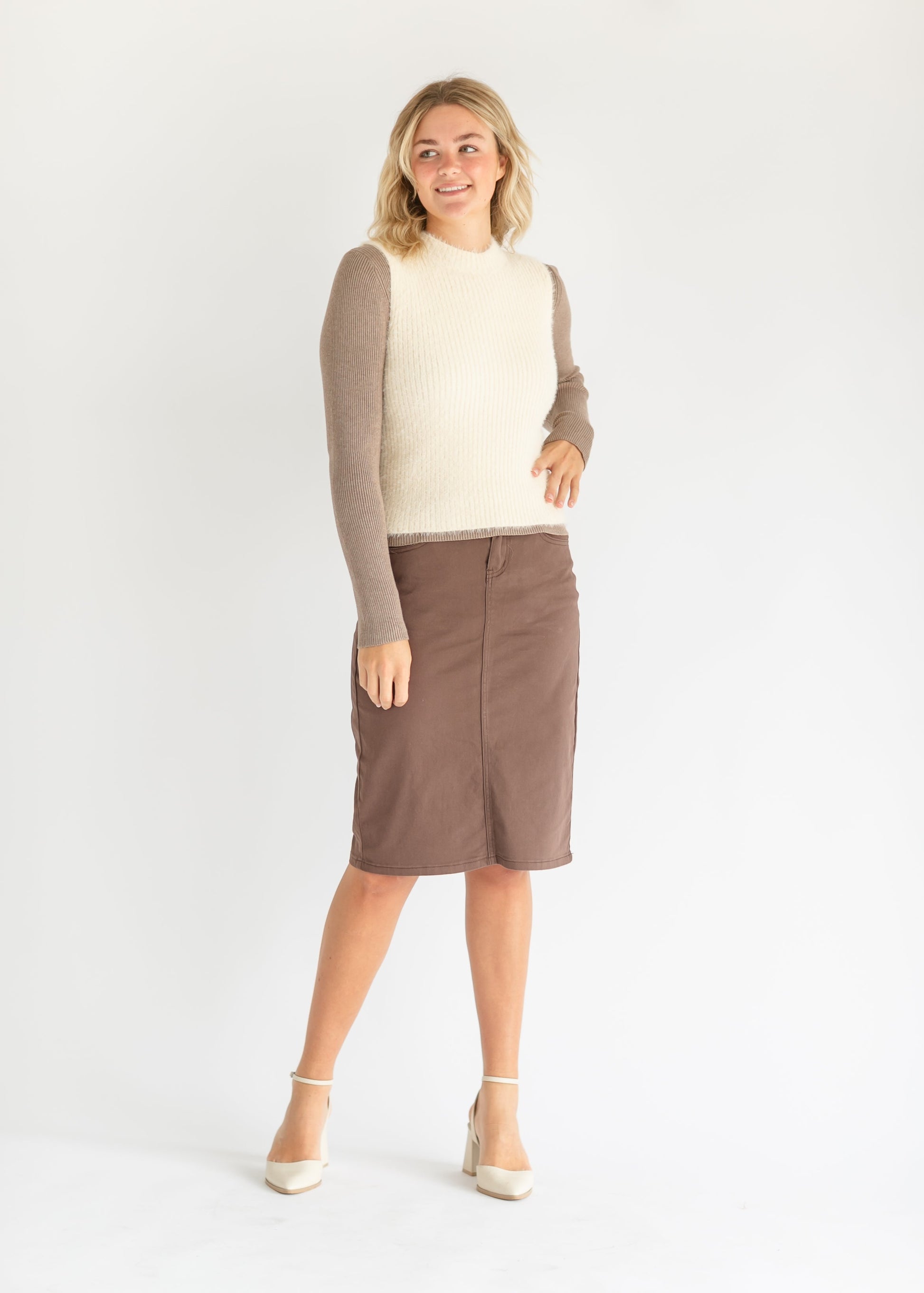 Remi Denim Midi Skirt