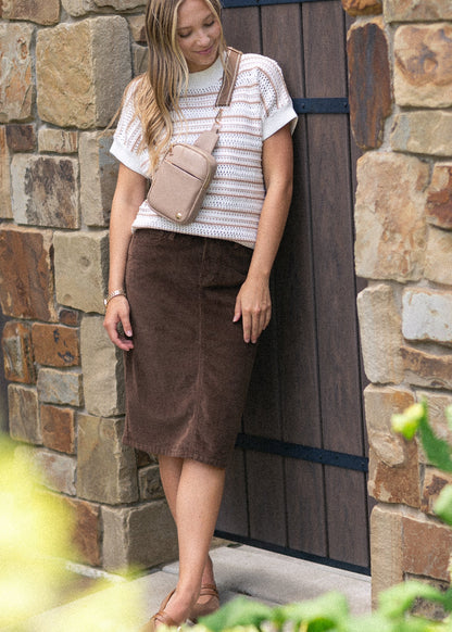 Remi Corduroy Midi Skirt