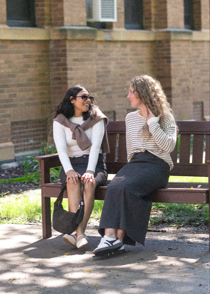 Remi Onyx Black Denim Midi Skirt