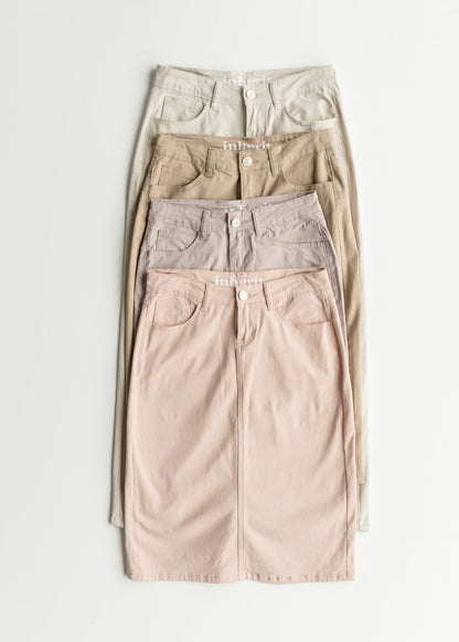Remi Lilac Denim Midi Skirt - FINAL SALE