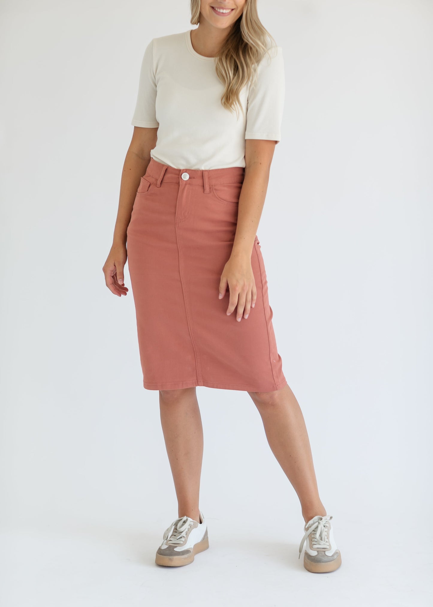Remi Denim Midi Skirt Sienna