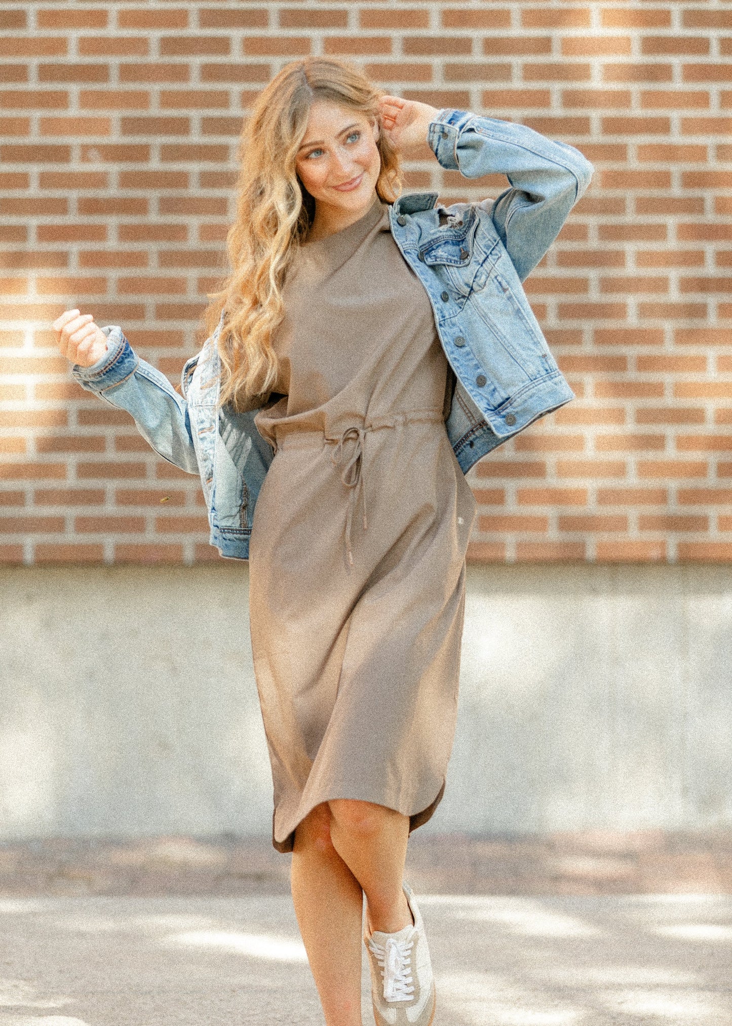 Rory Athletic Midi Dress Dark Taupe