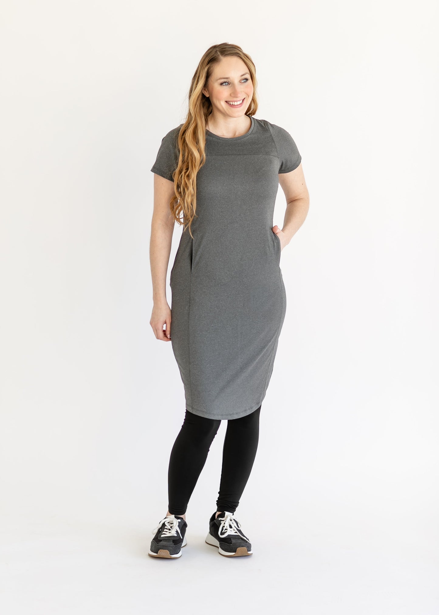 Simona Midi Sport Dress Gray