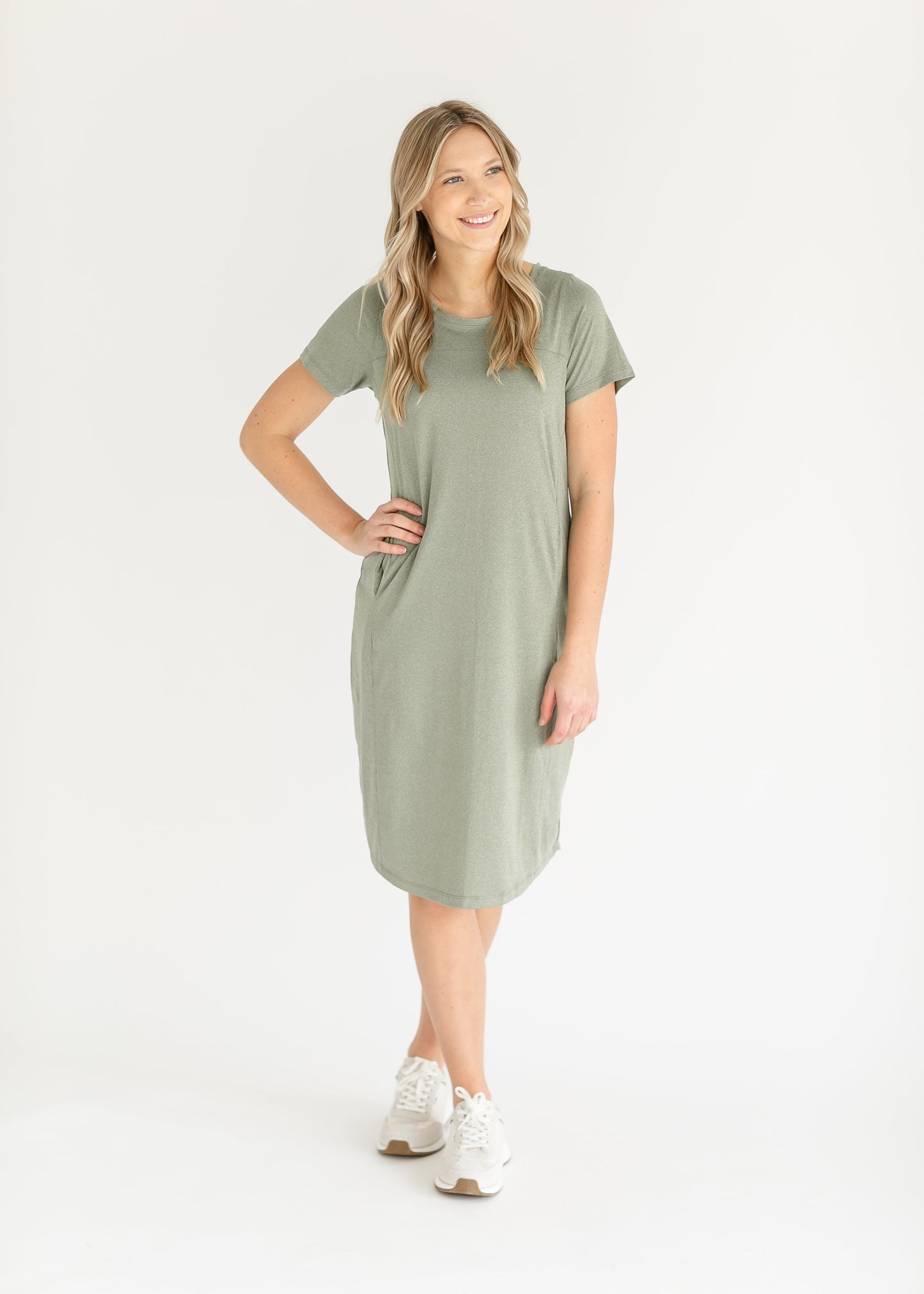 Simona Midi Sport Dress Olive