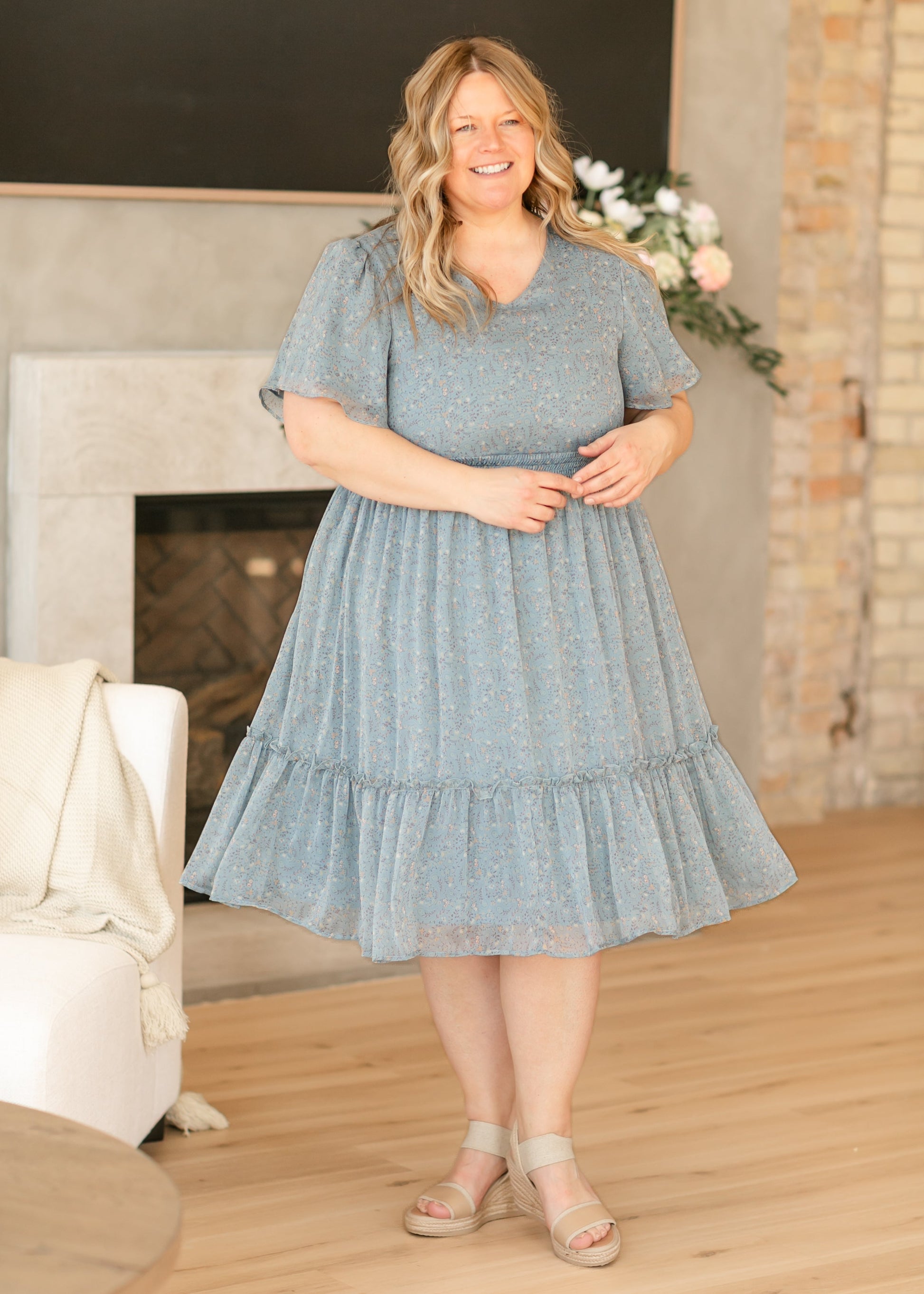 Sophie Floral Midi Dress - FINAL SALE