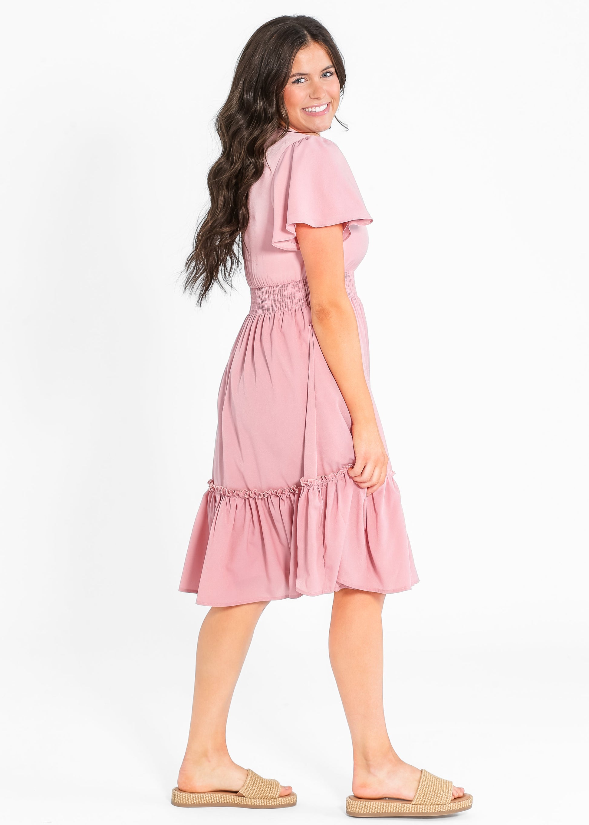 Sophie V-Neck Midi Dress - FINAL SALE