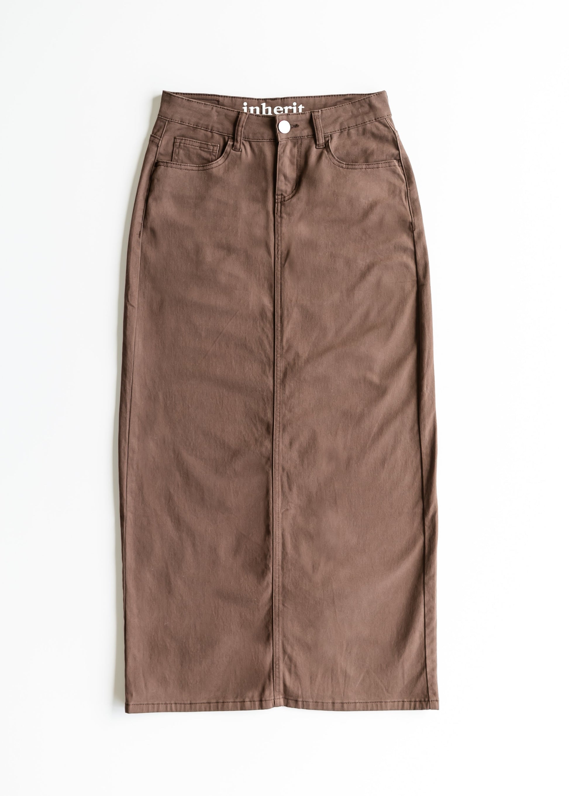 Stella Denim Maxi Skirt Brownstone