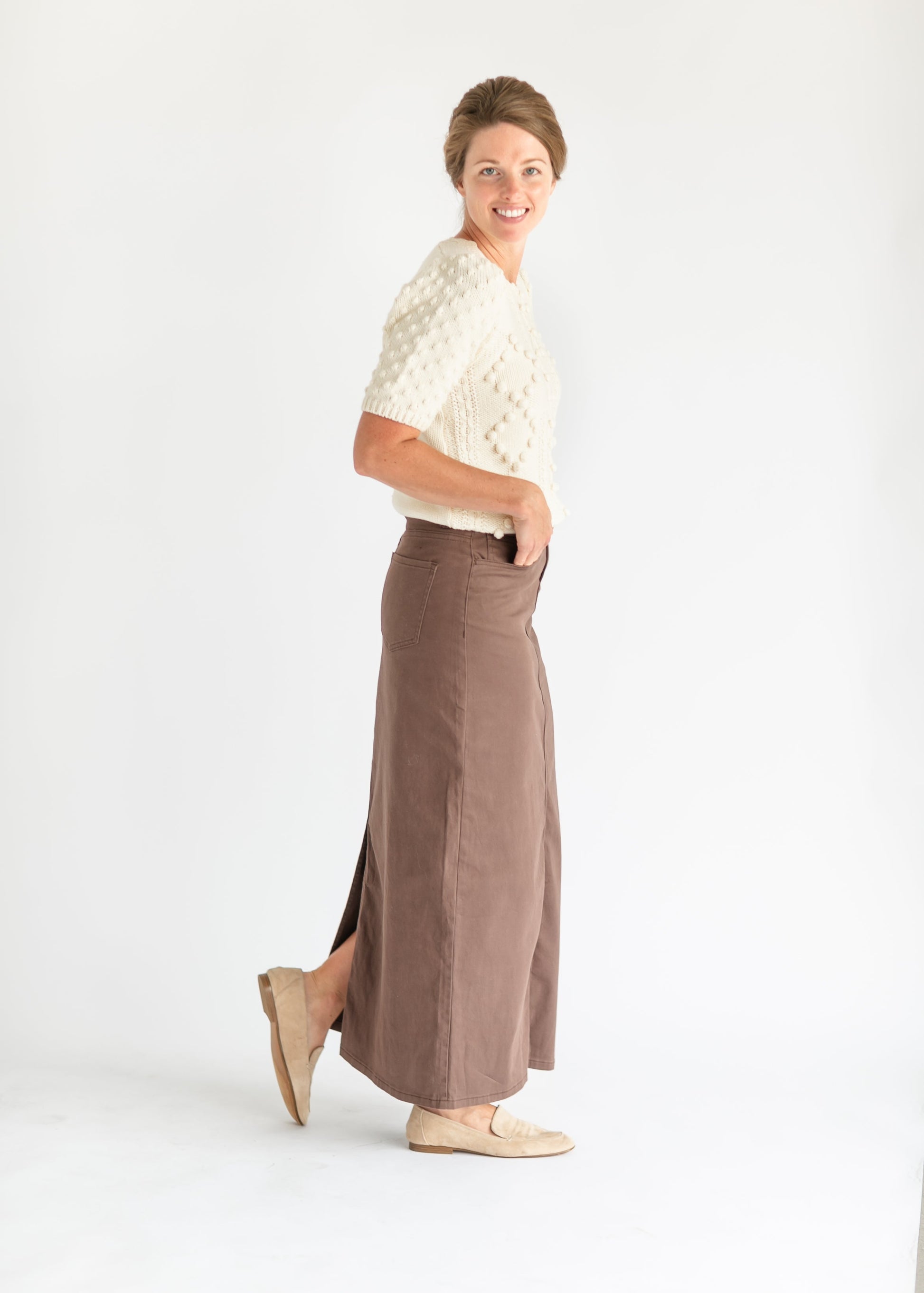 Stella Denim Maxi Skirt