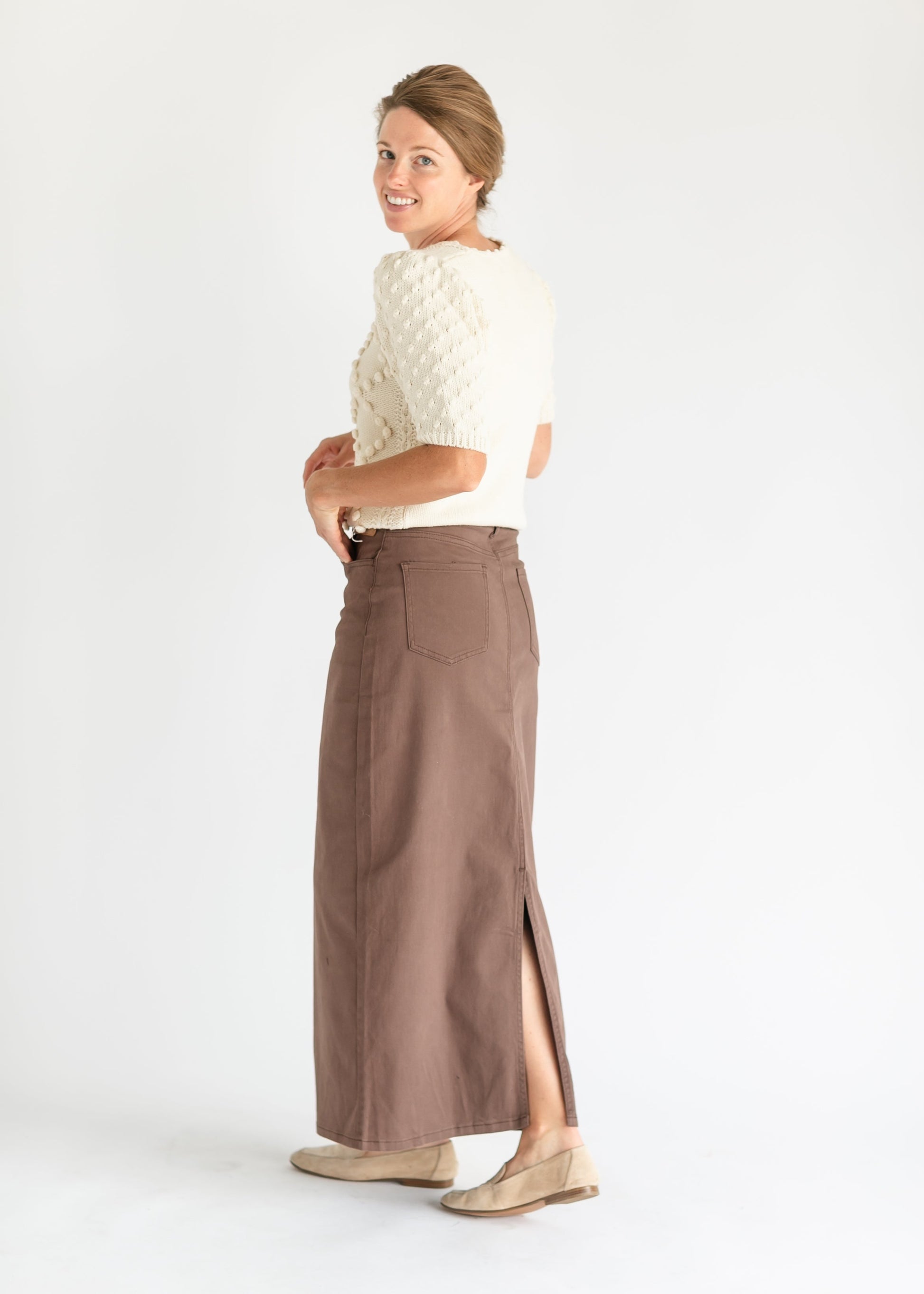 Stella Denim Maxi Skirt