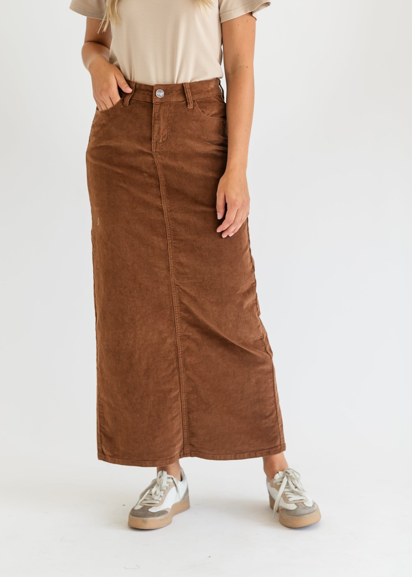 Stella Denim Maxi Skirt Corduroy
