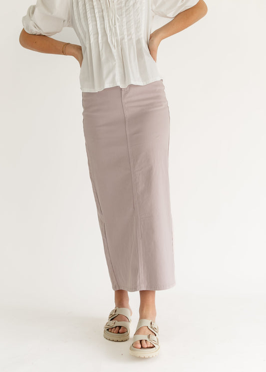 Stella Lilac Denim Maxi Skirt - FINAL SALE