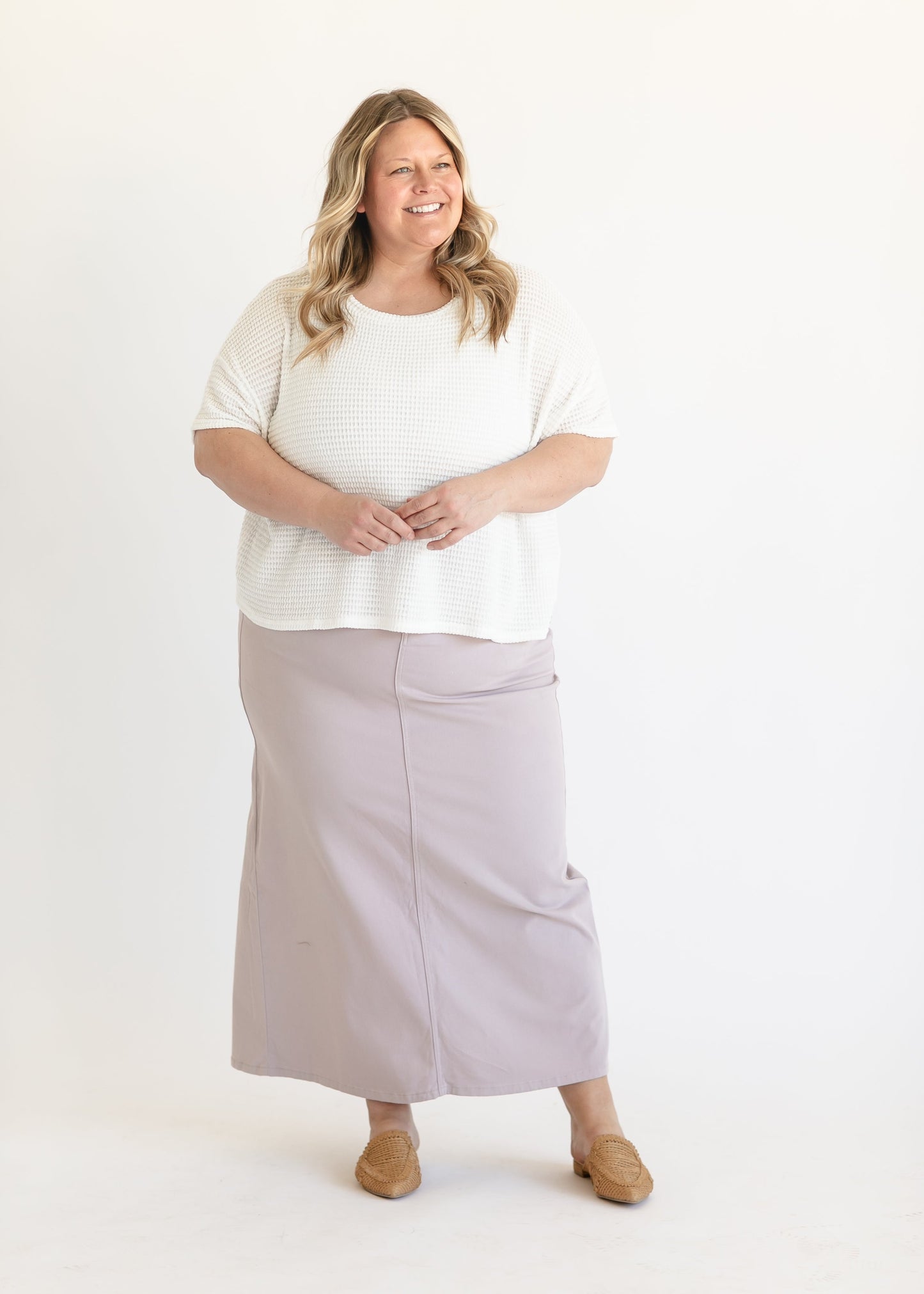 Stella Lilac Denim Maxi Skirt - FINAL SALE