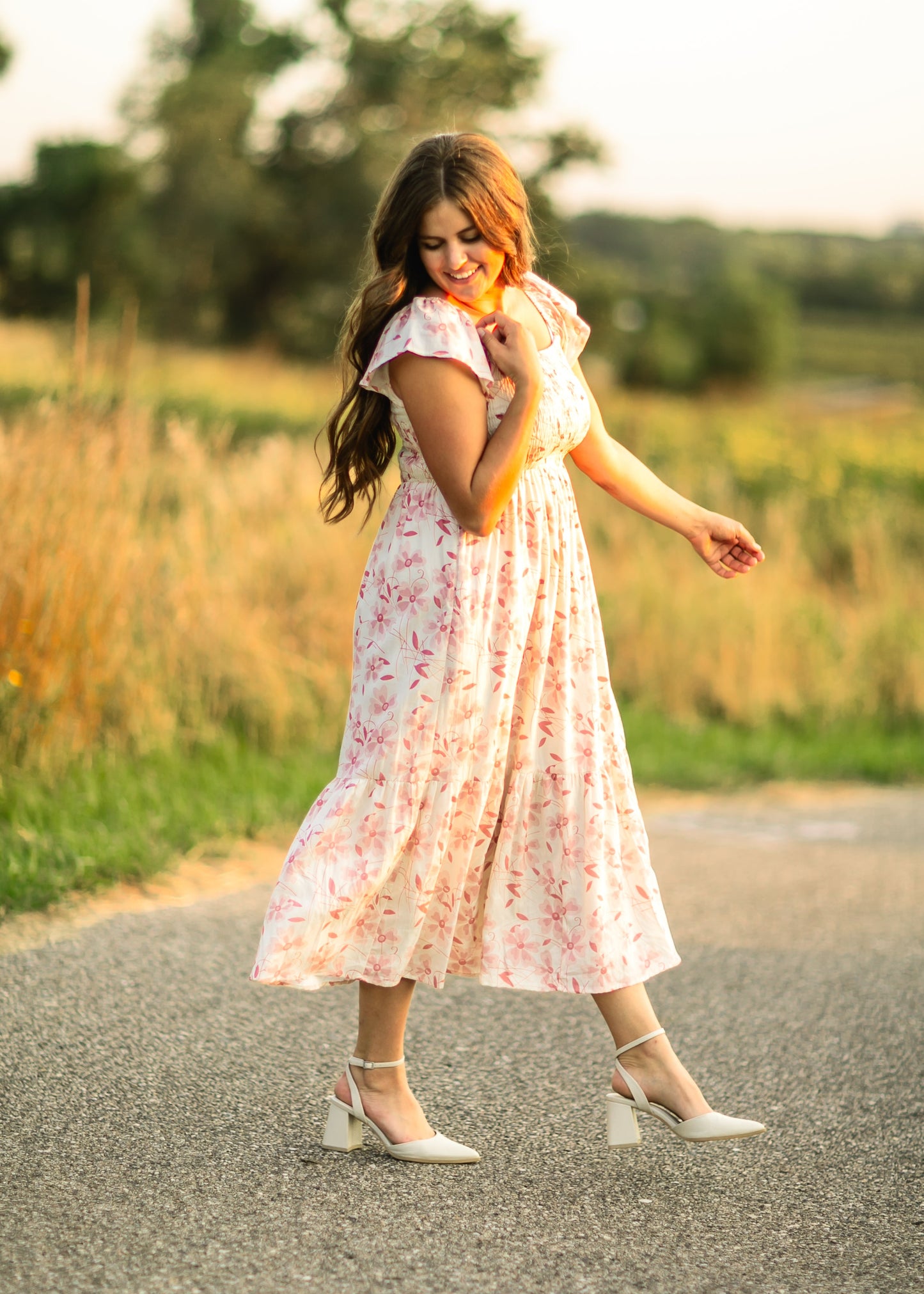 Summer Cap Sleeve Midi Dress - FINAL SALE