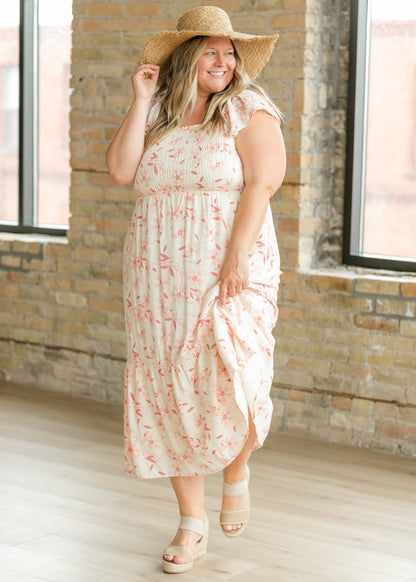 Summer Cap Sleeve Midi Dress - FINAL SALE 1XL