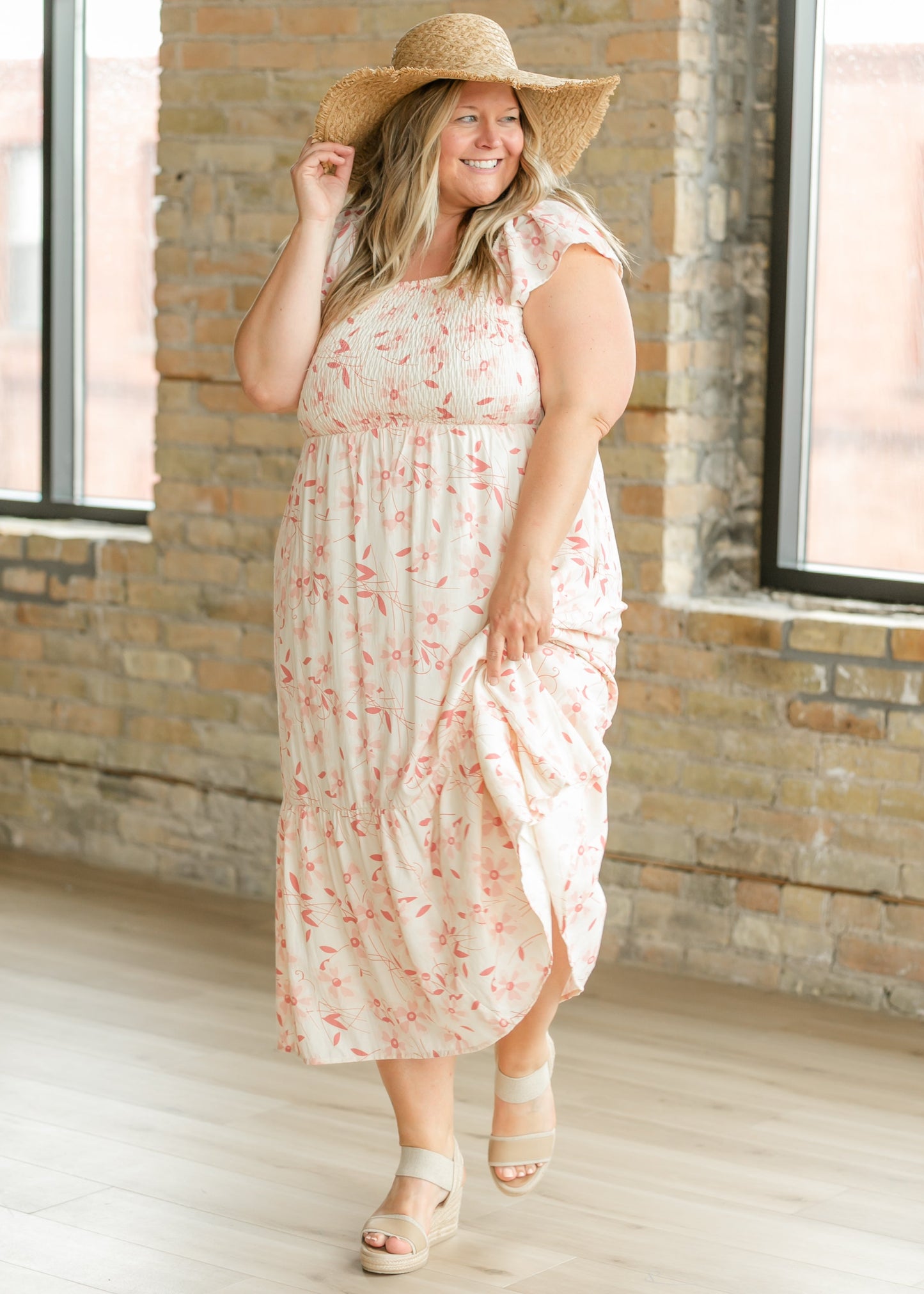 Summer Cap Sleeve Midi Dress - FINAL SALE 1XL