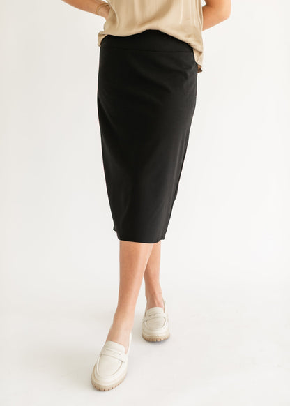 Wanda Classic Pencil Midi Skirt