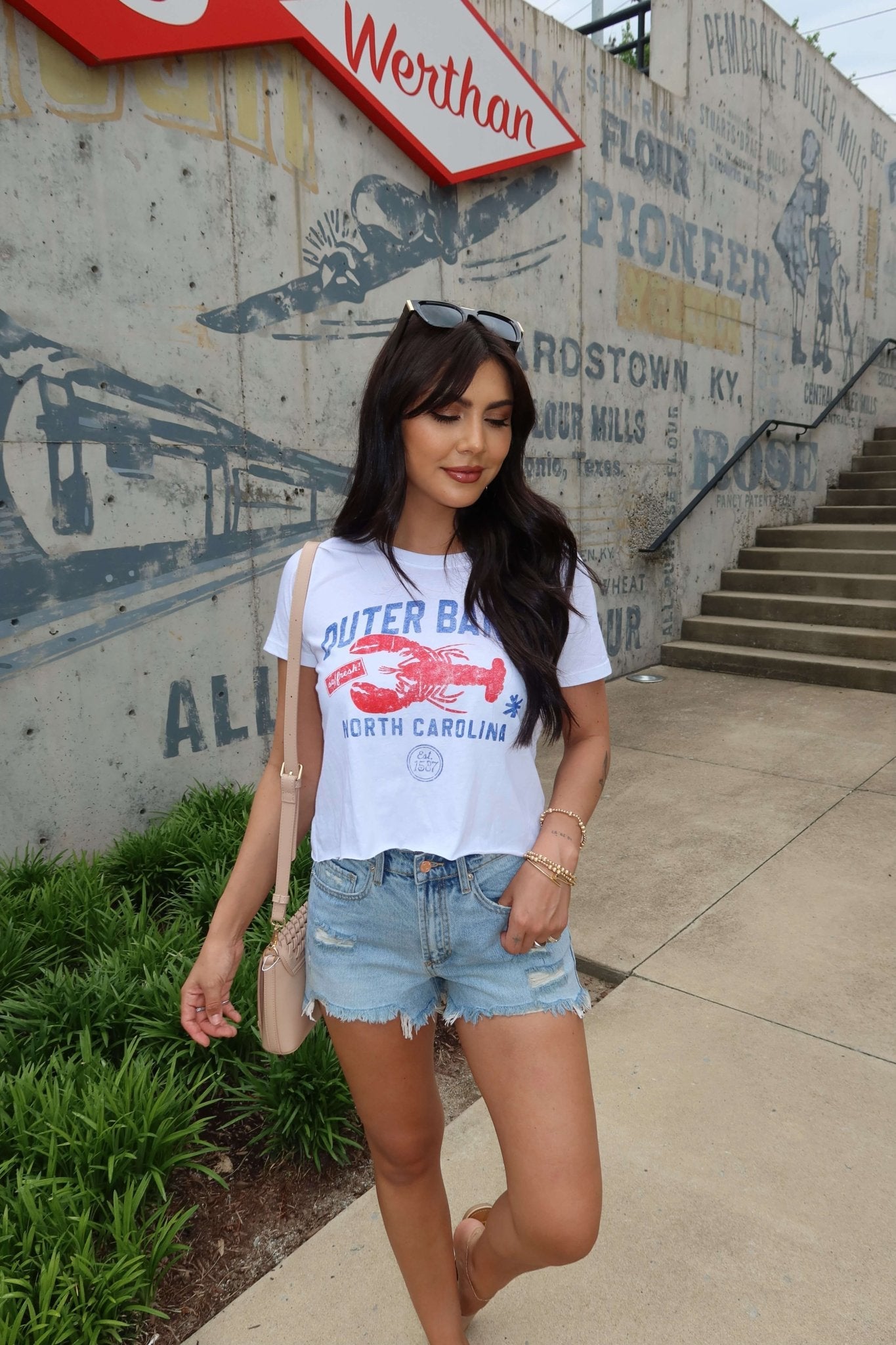 White Outer Banks Short Sleeve Graphic Tee - FINAL SALE