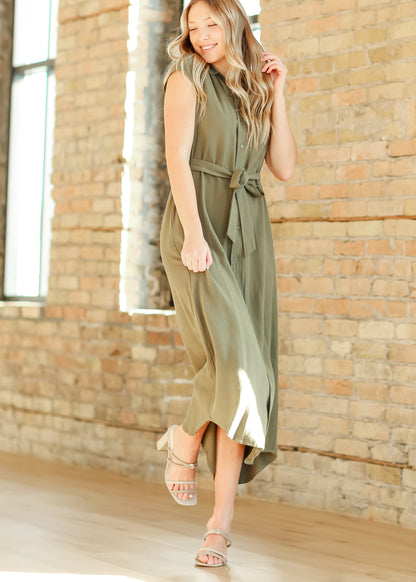 Willow Cap Sleeve Linen Midi Dress - FINAL SALE
