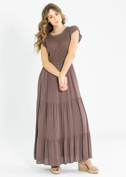 Willow Mae Maxi Dress Chocolate Brown