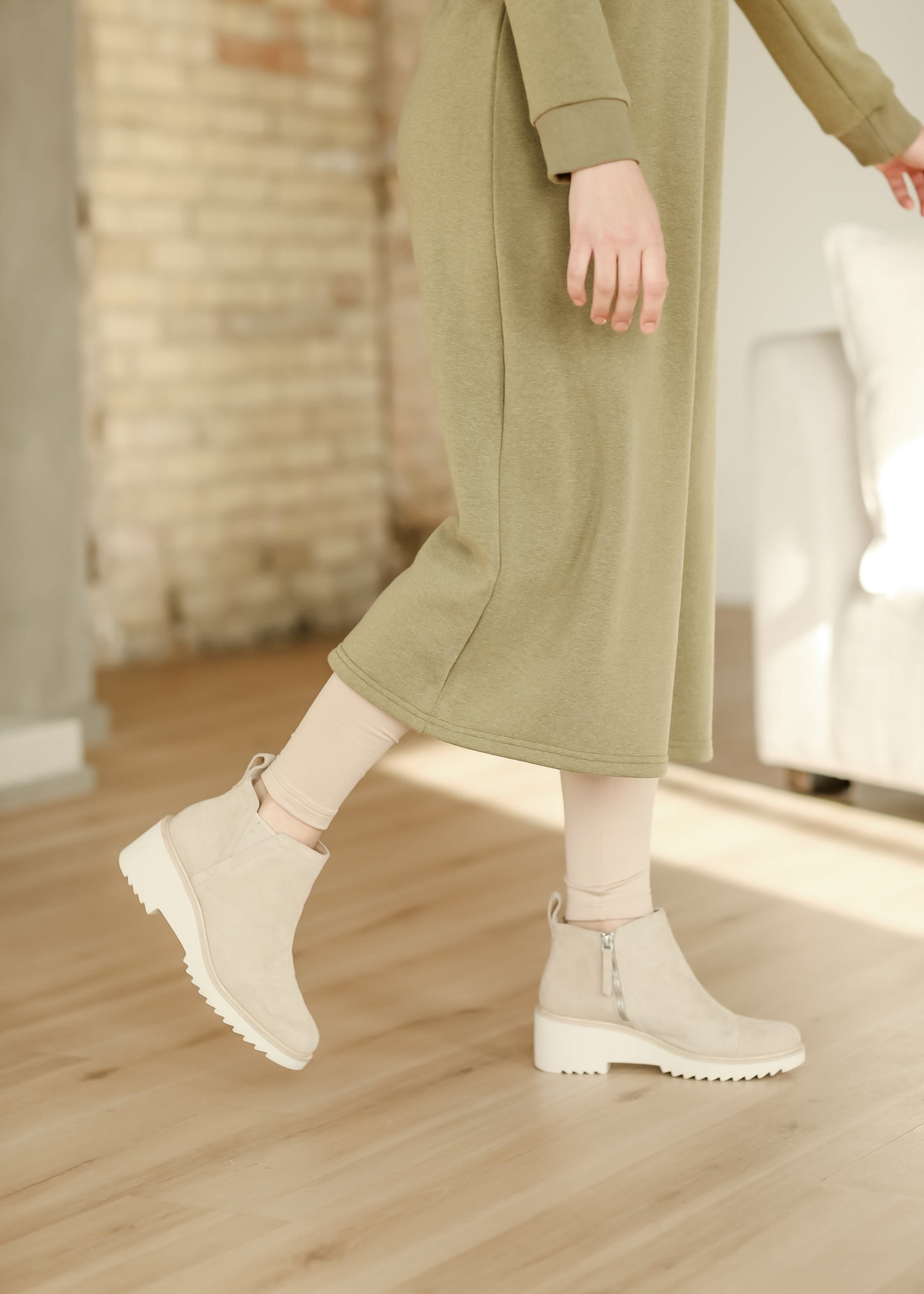 Women's No Cling Leggings Natural