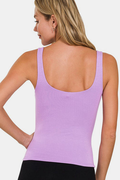 Formfitting V - Neck Tank Top