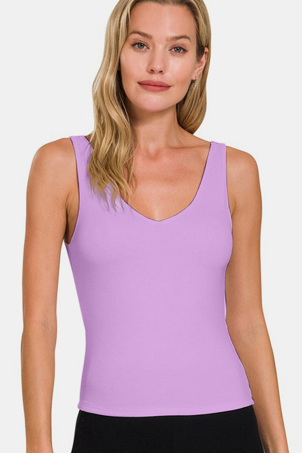 Formfitting V - Neck Tank Top